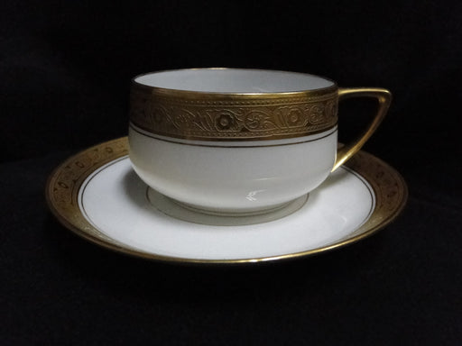 Pfeiffer & Lowenstein Antoinette, Encrusted Gold: Cup & Saucer Set (s), 1 7/8"