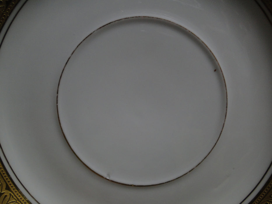 Pfeiffer & Lowenstein Antoinette, Encrusted Gold: Cup & Saucer Set, 1 7/8", Nick