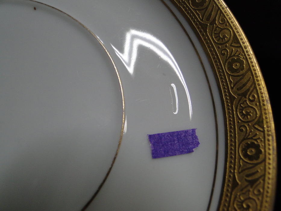 Pfeiffer & Lowenstein Antoinette, Encrusted Gold: Cup & Saucer Set, 1 7/8", Nick