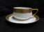 Pfeiffer & Lowenstein Antoinette, Encrusted Gold: Cup & Saucer Set, 1 7/8", Nick