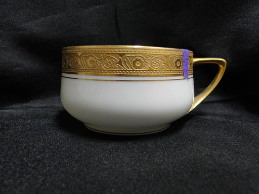 Pfeiffer & Lowenstein Antoinette, Encrusted Gold: Cup & Saucer Set, 1 7/8", Nick