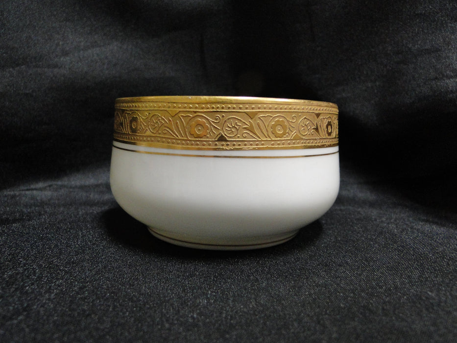 Pfeiffer & Lowenstein Antoinette, Encrusted Gold: Cup & Saucer Set, 1 7/8", Nick