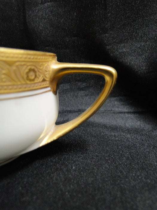 Pfeiffer & Lowenstein Antoinette, Encrusted Gold: Cup & Saucer Set, 1 7/8", Nick