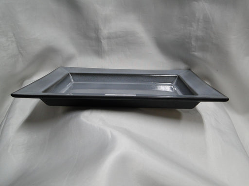 Jars Tourron Gris Ecorce, Blue/Grey & Black: Rectangular Platter (s), 11 7/8"