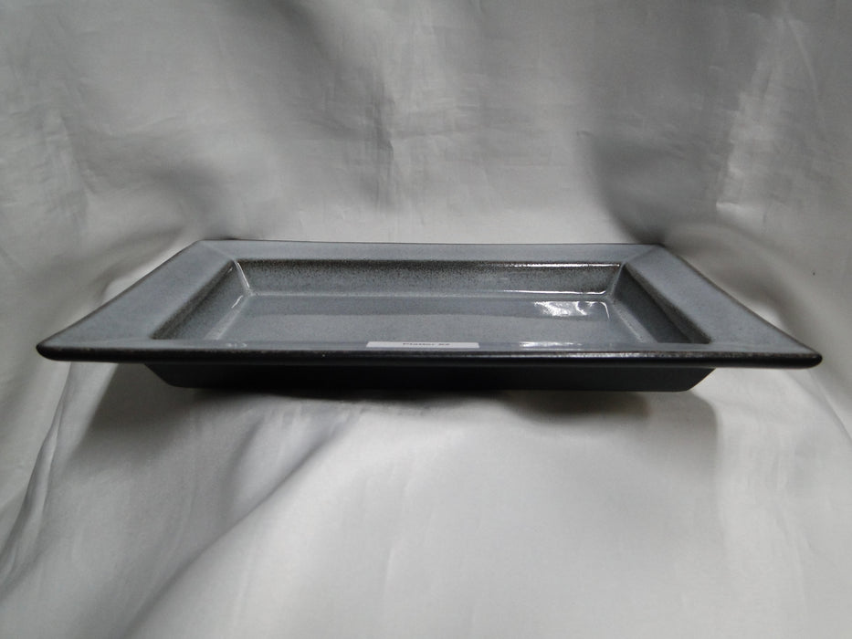 Jars Tourron Gris Ecorce, Blue/Grey & Black: Rectangular Platter (s), 11 7/8"