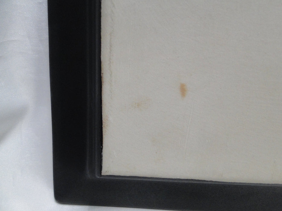 Jars Tourron Gris Ecorce, Blue/Grey & Black: Rectangular Platter (s), 11 7/8"