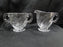 Fostoria Colony, Clear, Swirled: Mini Open Sugar Bowl, Mini Creamer, & Tray