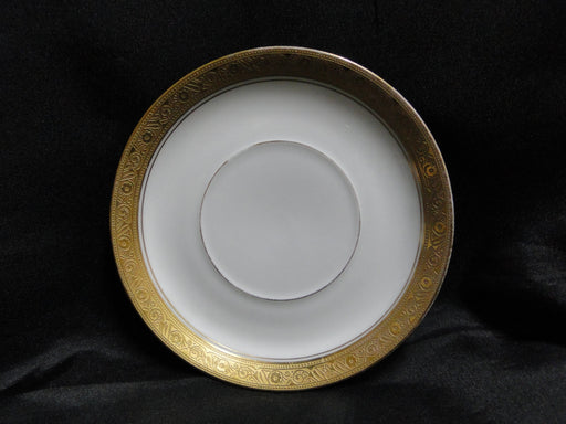 Pfeiffer & Lowenstein Antoinette, Encrusted Gold: 5 1/2" Saucer Only, No Cup