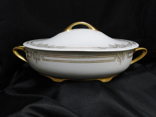 Rosenthal Botticelli Shape, Gold Leaves: Oval Serving Bowl & Lid & Handles
