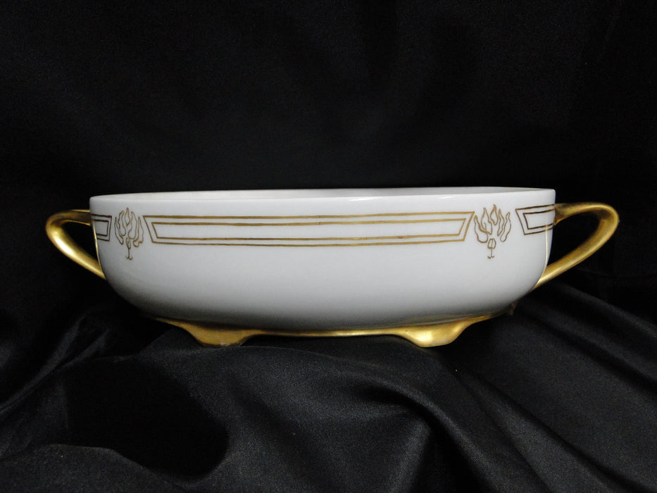 Rosenthal Botticelli Shape, Gold Leaves: Oval Serving Bowl & Lid & Handles