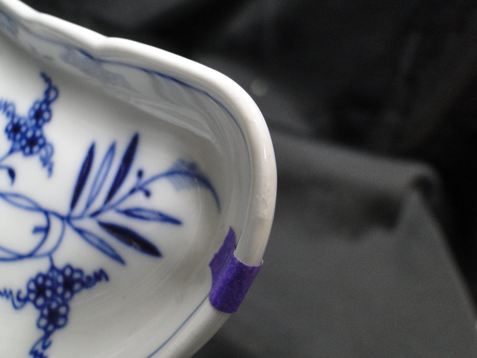 Meissen Blue Onion, "X" Backstamp 2 Slashes: Bone Plate, 7 1/8", As Is