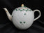 Herend Persil, Green Parsley: Teapot & Lid w/ Yellow Rose, 6 1/4" Tall