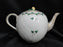 Herend Persil, Green Parsley: Teapot & Lid w/ Yellow Rose, 6 1/4" Tall