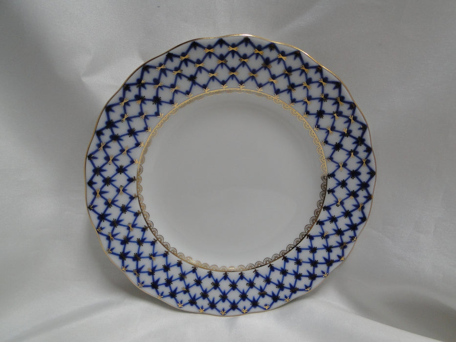 Lomonosov Cobalt Net, Russia, Blue & Gold: Dessert Plate (s), 7 1/8"