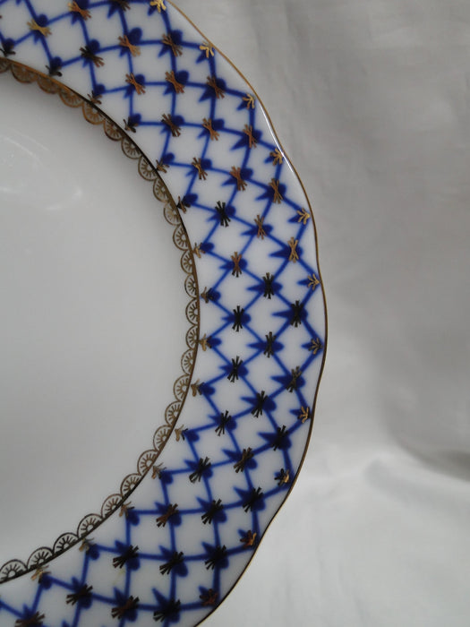 Lomonosov Cobalt Net, Russia, Blue & Gold: Dessert Plate (s), 7 1/8"