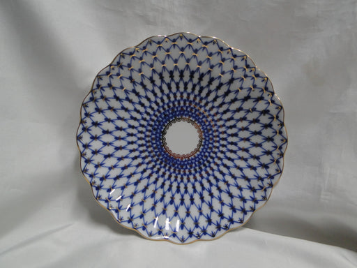 Lomonosov Cobalt Net, Russia, Blue & Gold: Cake Plate, 8 5/8"