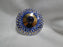 Lomonosov Cobalt Net, Russia, Blue & Gold: Mini Teapot & Lid, 5 1/4" Tall