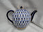 Lomonosov Cobalt Net, Russia, Blue & Gold: Mini Teapot & Lid, 5 1/4" Tall