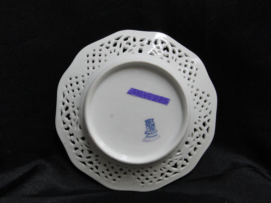 Schumann Chateau Dresden, Reticulated, Flowers: Bread Plate, 6", As Is