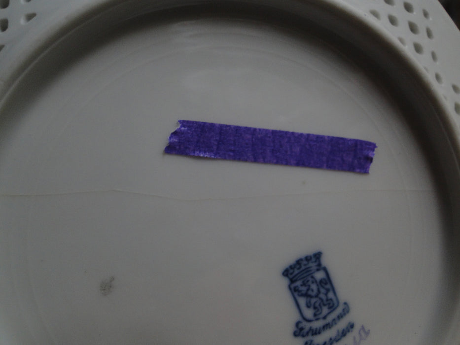 Schumann Chateau Dresden, Reticulated, Flowers: Bread Plate, 6", As Is