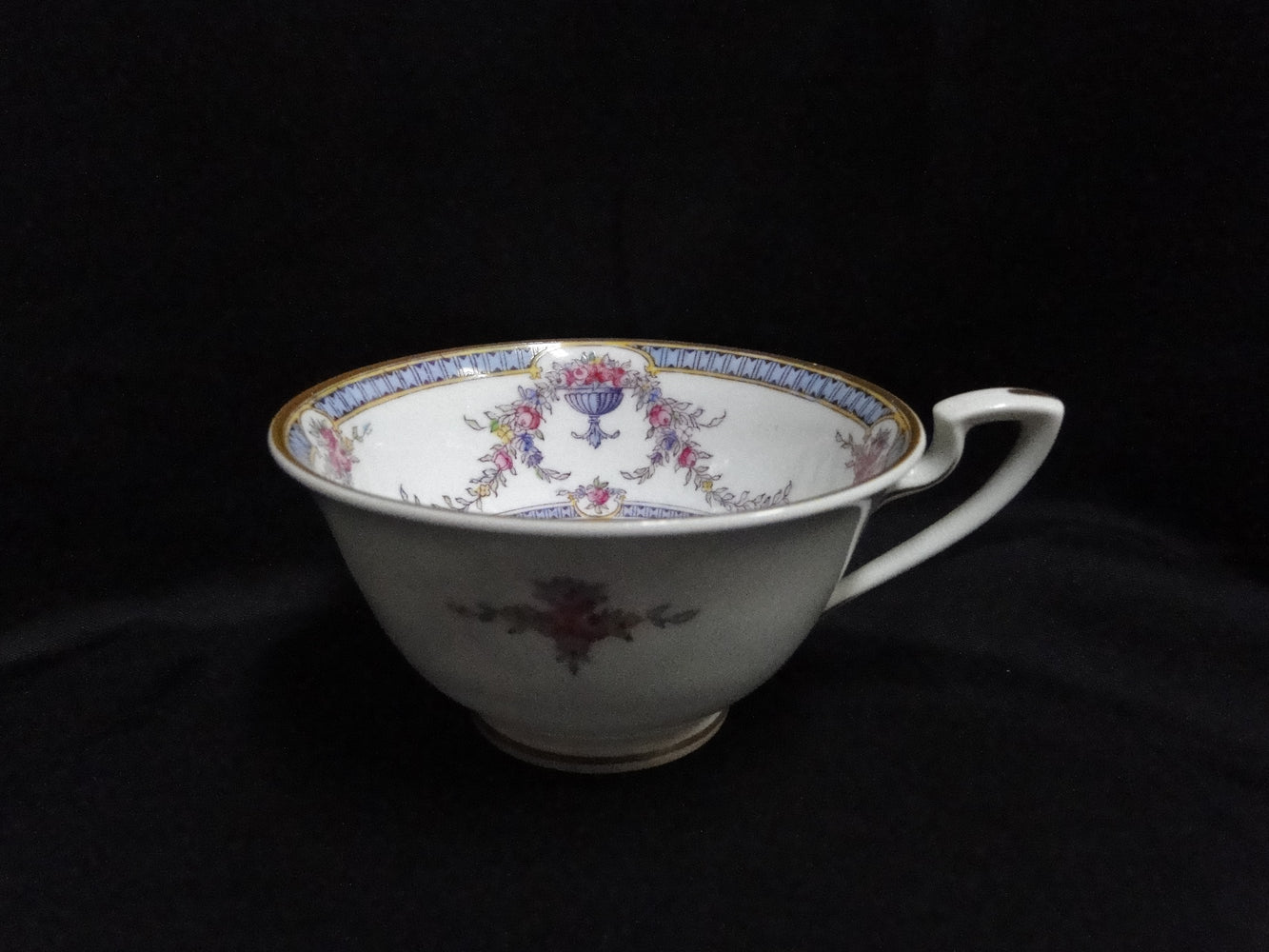 Royal Worcester Rosemary Sky Blue, White: 2 1/8" Cup Only, No Saucer, Crazing