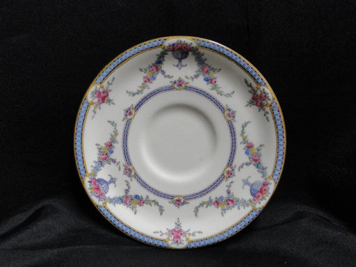 Royal Worcester Rosemary Sky Blue, White: 5 3/4" Saucer Only, No Cup, As Is