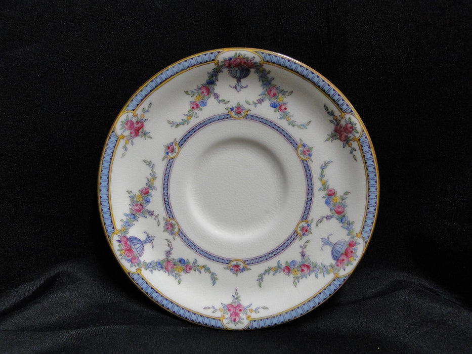 Royal Worcester Rosemary Sky Blue, White: 5 3/4" Saucer Only, No Cup, As Is