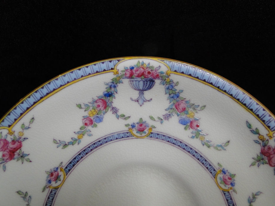 Royal Worcester Rosemary Sky Blue, White: 5 3/4" Saucer Only, No Cup, As Is