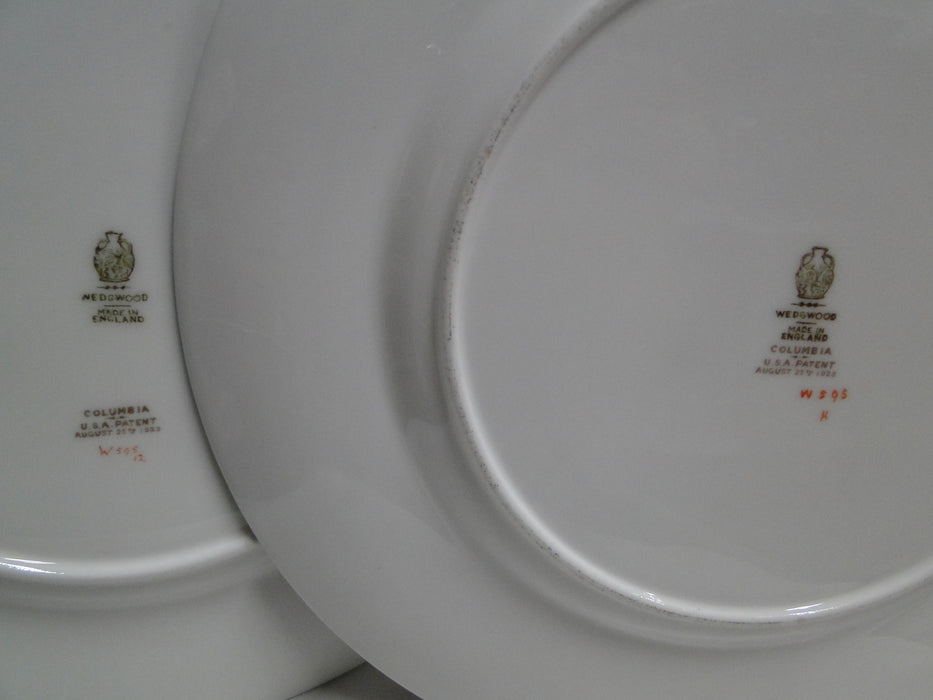Wedgwood Columbia, White, Medallion, Green Trim: Dinner Plate (s), 10 1/2"