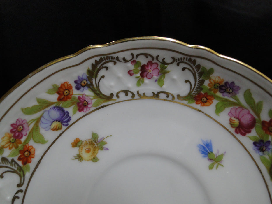 Schumann Empress Dresden Flowers: 5 3/4" Saucer Only, As Is