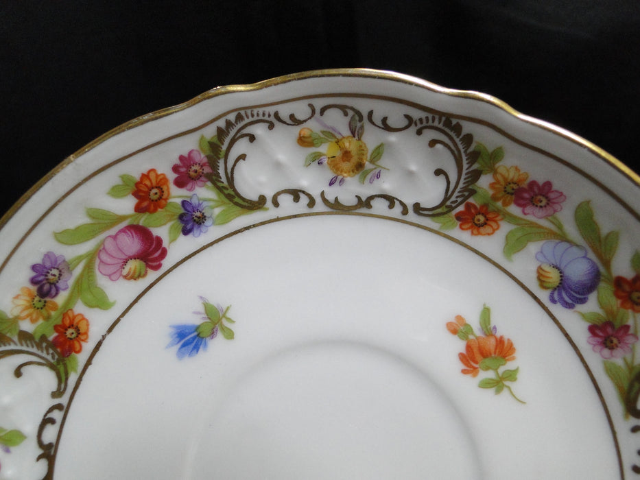 Schumann Empress Dresden Flowers: 5 3/4" Saucer Only, As Is