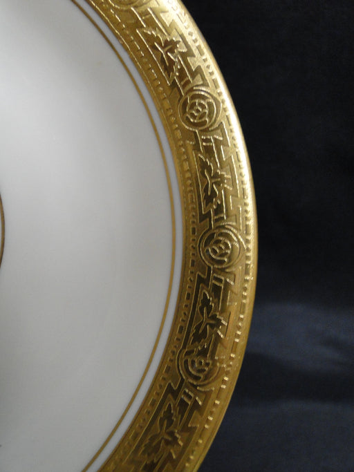 Pickard / Heinrich Pic76, Encrusted Gold Roses & Leaves: 6" Saucer Only, Flaw