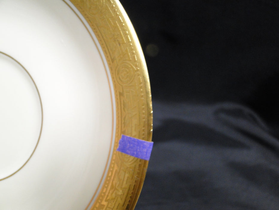 Pickard / Heinrich Pic76, Encrusted Gold Roses & Leaves: 6" Saucer Only, Flaw