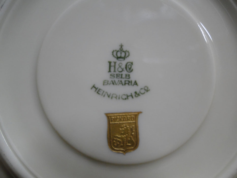 Pickard / Heinrich Pic76, Encrusted Gold Roses & Leaves: 6" Saucer Only, Flaw