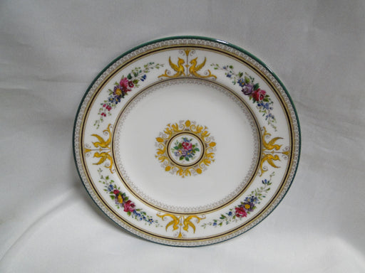 Wedgwood Columbia, White, Medallion, Green Trim: Bread Plate (s), 6"