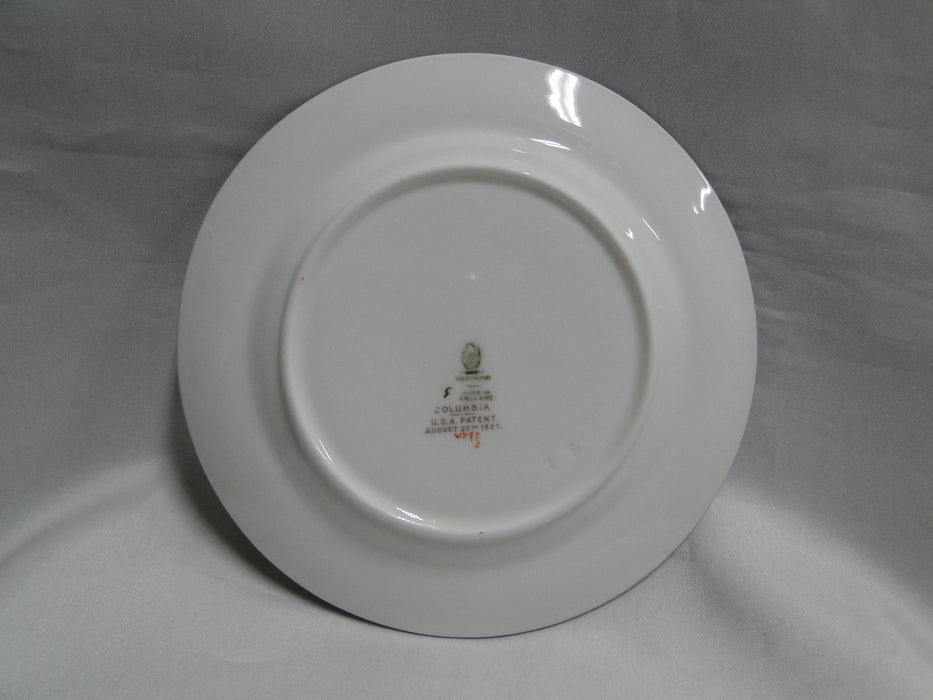 Wedgwood Columbia, White, Medallion, Green Trim: Bread Plate (s), 6"