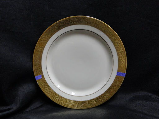Pickard / Heinrich Pic76, Encrusted Gold Roses&Leaves: Bread Plate, 6 3/8" As Is