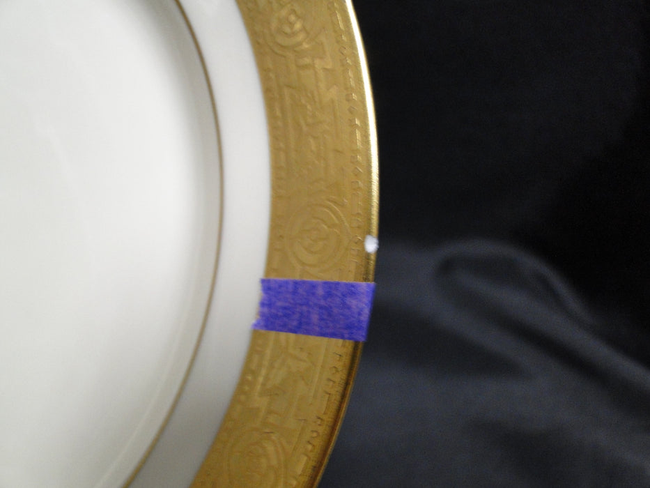 Pickard / Heinrich Pic76, Encrusted Gold Roses&Leaves: Bread Plate, 6 3/8" As Is