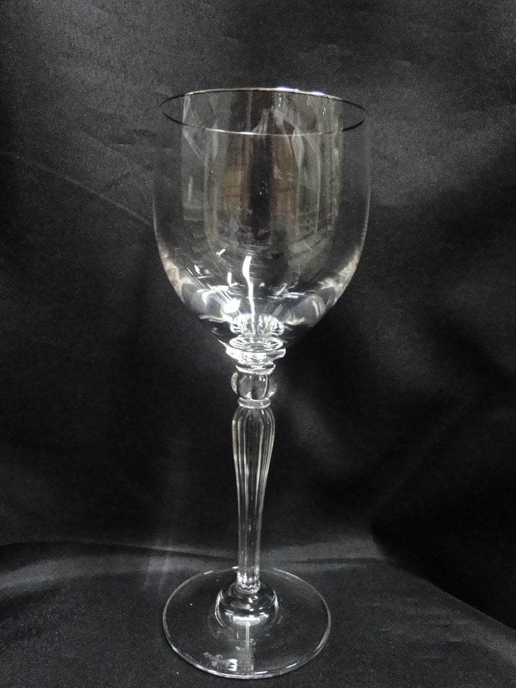 Waterford Crystal Carleton Platinum: Water or Wine Goblet (s), 8 1/2" Tall