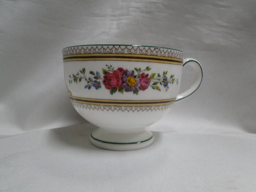 Wedgwood Columbia, White, Medallion, Green Trim: Cup & Saucer Set (s), 2 5/8"