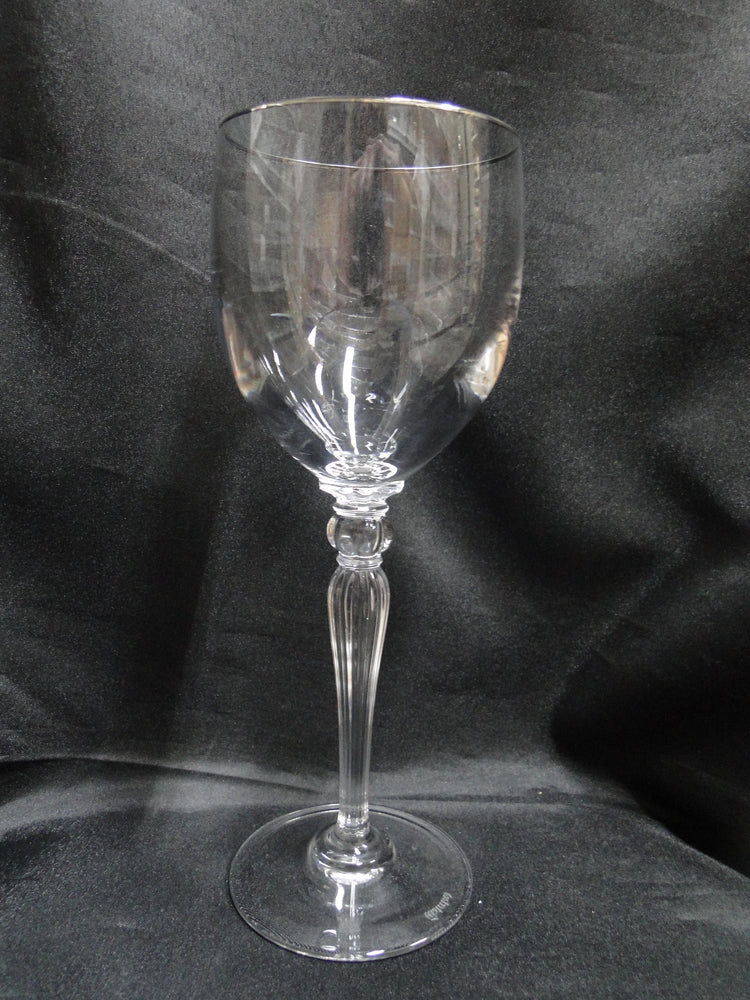 Waterford Crystal Carleton Platinum: Water or Wine Goblet, 8 1/2", Trim Wear