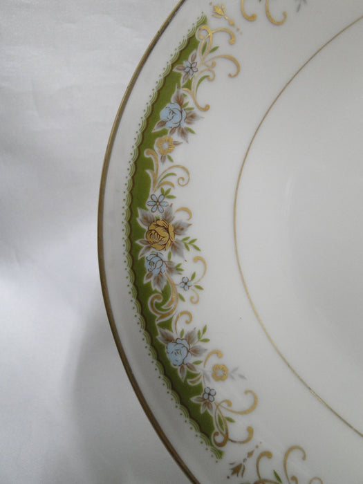 Mikasa Greendale, Green Band, Roses: Oval Serving Platter, 14 1/8" x 10 1/2"
