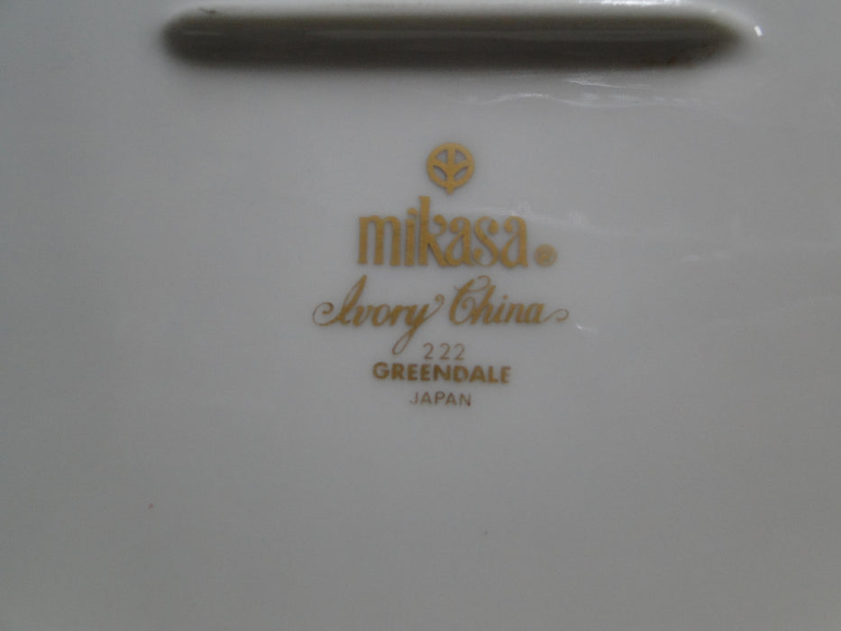 Mikasa Greendale, Green Band, Roses: Oval Serving Platter, 14 1/8" x 10 1/2"