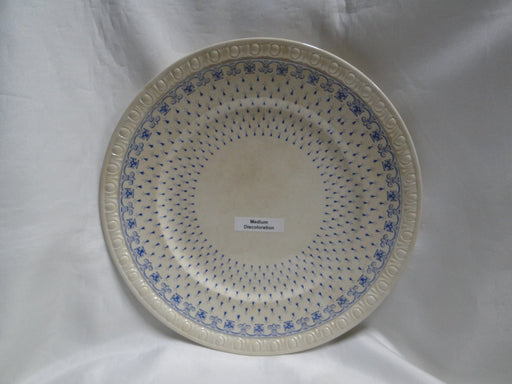 Spode Ermine Blue, Geometric Design: Dinner Plate, 10 3/4", As Is, Med Discolor