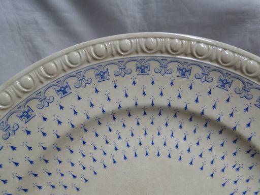 Spode Ermine Blue, Geometric Design: Dinner Plate, 10 3/4", As Is, Med Discolor
