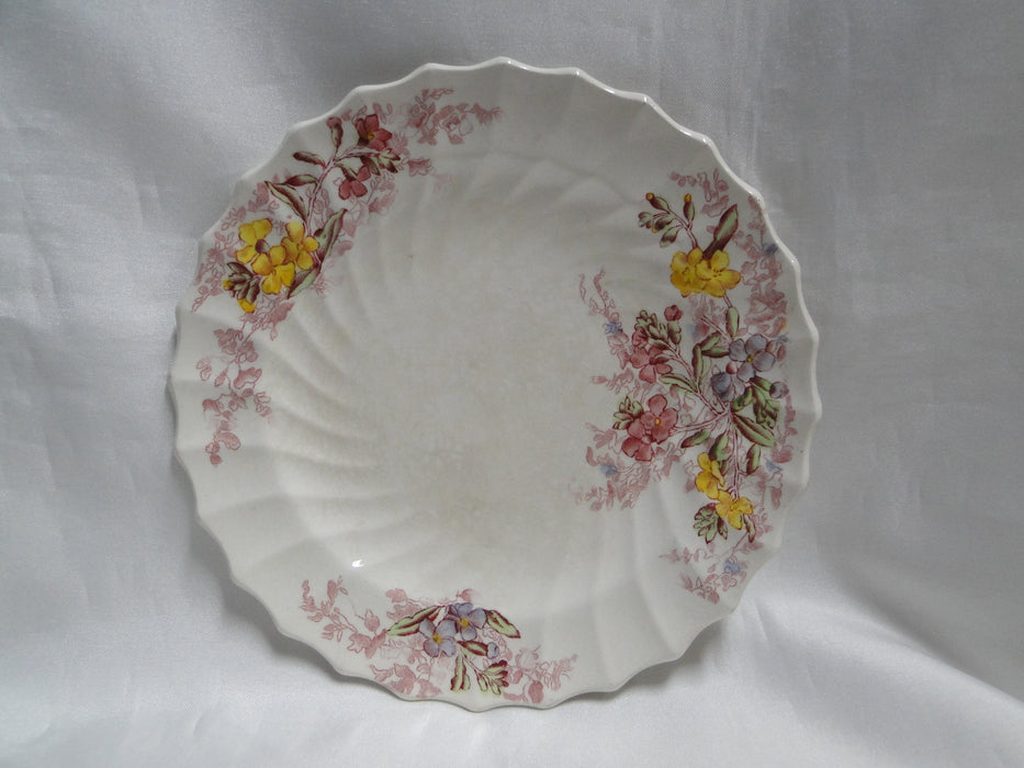 Spode Fairy Dell, Multicolored Florals, Swirl Rim: Bread Plate (s), 6 1/8" As Is