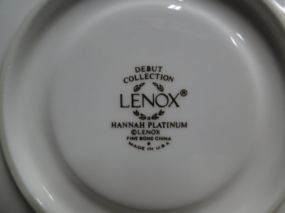 Lenox Hannah Platinum, White Design: Cup & Saucer Set (s), 3" Tall