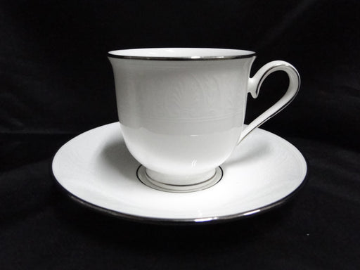 Lenox Hannah Platinum, White Design: Cup & Saucer Set (s), 3" Tall