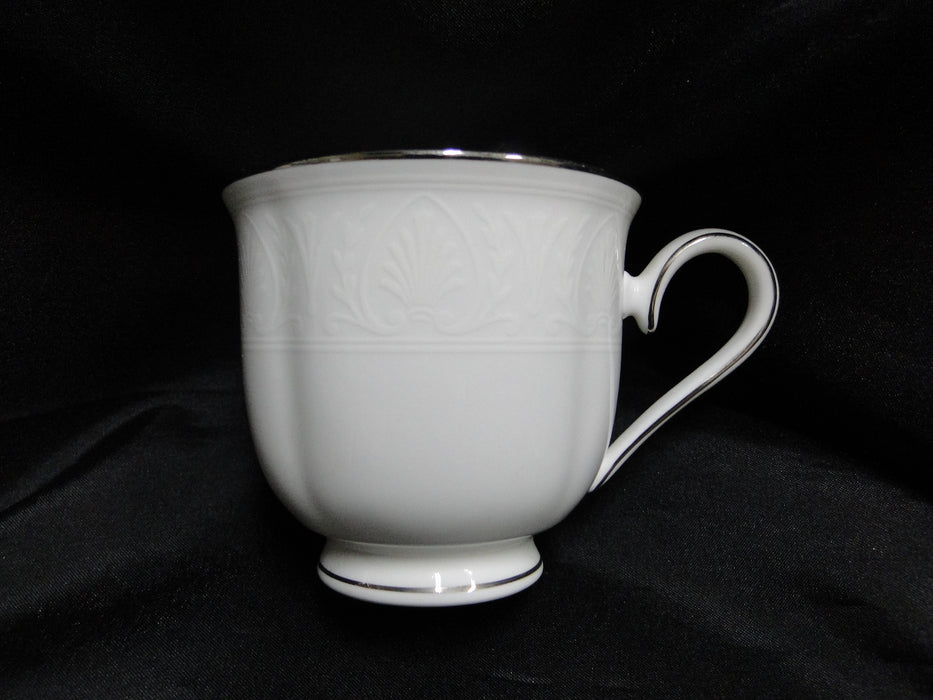 Lenox Hannah Platinum, White Design: Cup & Saucer Set (s), 3" Tall