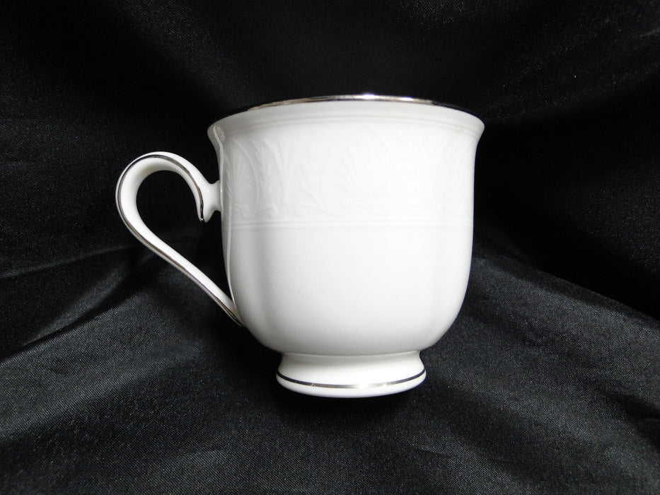 Lenox Hannah Platinum, White Design: Cup & Saucer Set (s), 3" Tall